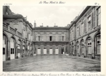 Plansza numer 31 - Dawny Hotel d'Evreux 1707. Obecnie Hotel Gubernatora Kredytu Ziemskiego Francji. Fasada od strony podwórza reprezentacyjnego.