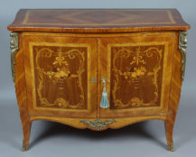 veneered with mahogany, rosewood and birch, brass, mid. 20thC