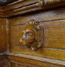 veneereed with oak, woodcarving, late 19thC