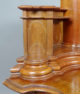 Massif walnut and pine construction, woodcarving, bone, late 19th century.