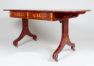 mahogany veneers, inlays made of various types of wood, brass, first half of the 19th century.