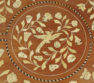 okleiny mahoniowe, intarsje z różnych gatunków drewna, połowa XIX w.