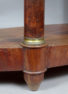 veneered with mahogany, brass, marble top, mid-19thC