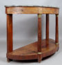 veneered with mahogany, brass, marble top, mid-19thC