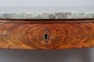 veneered with mahogany, brass, marble top, mid-19thC