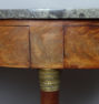 veneered with mahogany, brass, marble top, mid-19thC