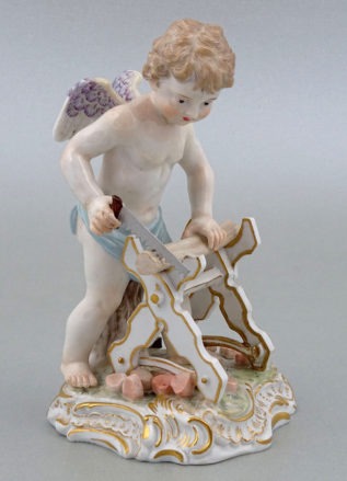 porcelana, syg. Miśnia kon. XIX w