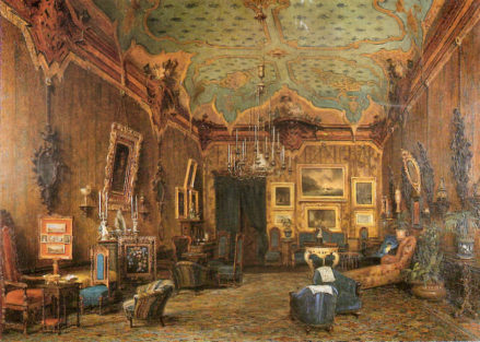 Salon księżnej Elżbiety Aleksandry Clary-Aldringen's, w Wenecji, około 1865r.