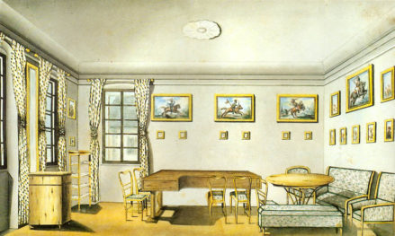 Salon hrabiego Josefa Kinsky'ego, prawdopodobnie około 1835r.