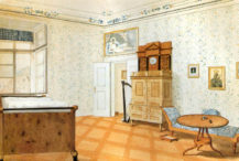Sypialnia w Pradze, około 1835 r.
