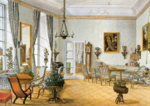 Salon rodziny Cernin na zamku w Petrohrad, 1842r.