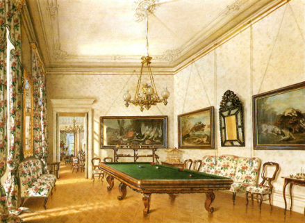 Salon bilardowy w pałacu rodziny Buquoy w Nové Hrady