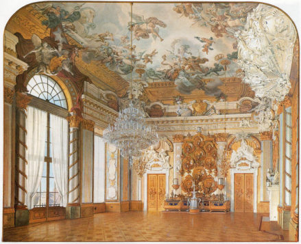 Rycerska Sala Tronowa Zamku w Berlinie, 1854r.