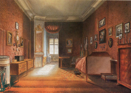Sypialnia w pałacu Isenburg w Mannheim, 1861r.