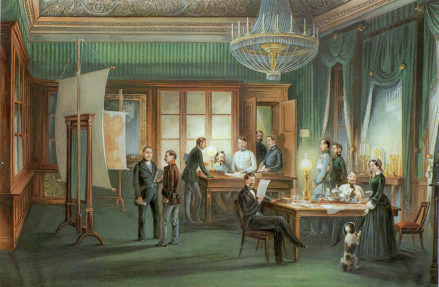 Pracownia księcia Karola II Schwarzenberg w Mediolanie, 1850r.