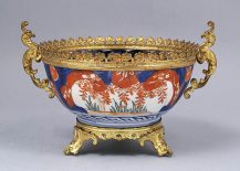 porcelain, gilded brass