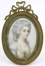 gouache on ivory, unsigned, late 19thC