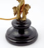 Gilded bronze, ceramic base, converted from a candlestick, electrically working, early 20th century.