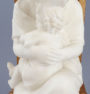 alabaster, drewno w polichromii, syg. G.Gambogi, pocz. XX w.