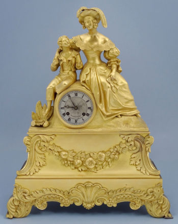 gilt and patinated bronze, partly polished, France, mid 19thC