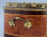 veneered with rosewood and walnut, brass handles and moldings with remnants of gilding, c. 1900.