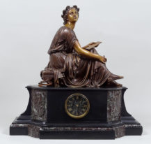 patinated bronze, marble, France second half 19th century