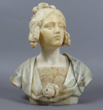 Marble and alabaster, signed on the back G. Besji