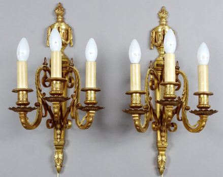 Bronze and gilded bronze, chiseled, late 19th century.