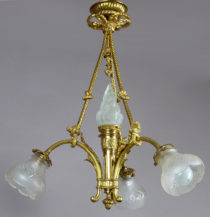 A three-arm chandelier