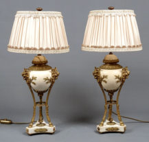 Para lamp stołowych w typie Empire