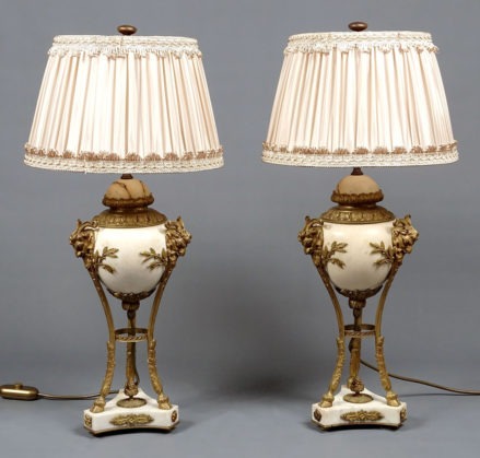 Para lamp stołowych w typie Empire